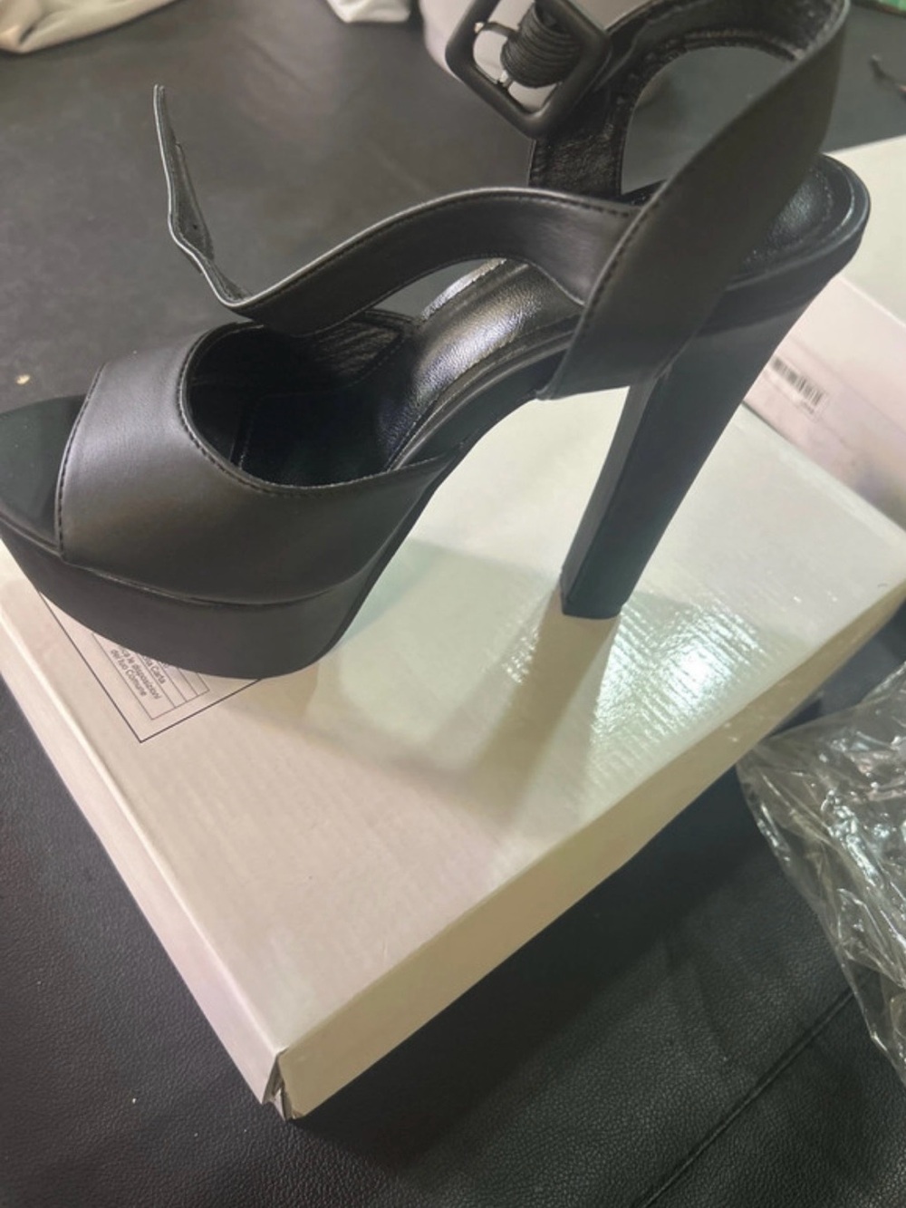 SHEIN Black Platform Block Heel Sandals for Women
